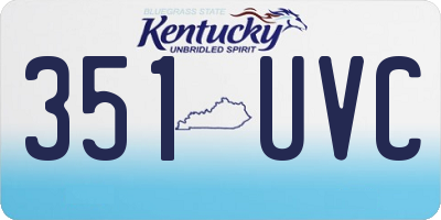 KY license plate 351UVC