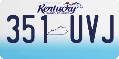 KY license plate 351UVJ