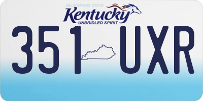 KY license plate 351UXR