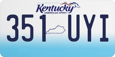 KY license plate 351UYI