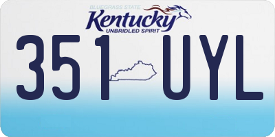 KY license plate 351UYL