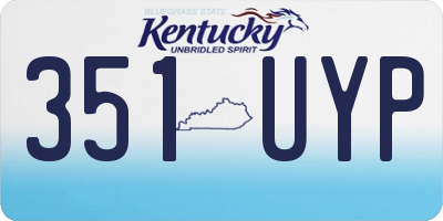 KY license plate 351UYP
