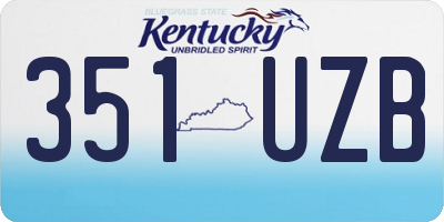 KY license plate 351UZB