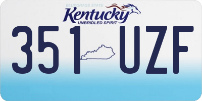 KY license plate 351UZF