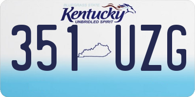 KY license plate 351UZG