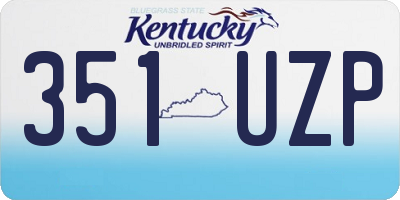 KY license plate 351UZP