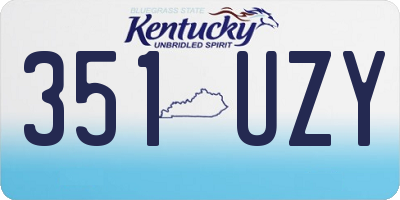KY license plate 351UZY