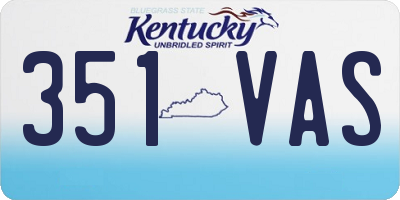 KY license plate 351VAS