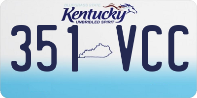 KY license plate 351VCC