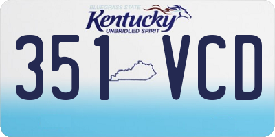KY license plate 351VCD