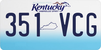 KY license plate 351VCG