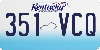 KY license plate 351VCQ