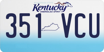 KY license plate 351VCU