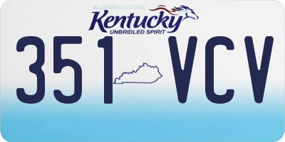 KY license plate 351VCV