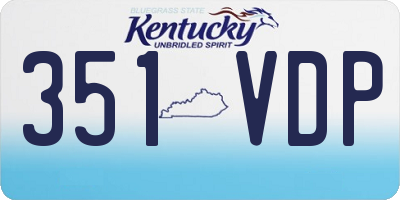 KY license plate 351VDP