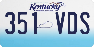 KY license plate 351VDS