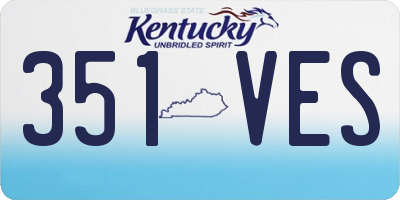 KY license plate 351VES