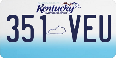 KY license plate 351VEU