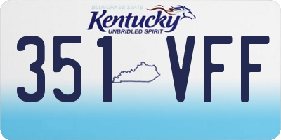 KY license plate 351VFF