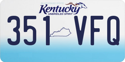 KY license plate 351VFQ