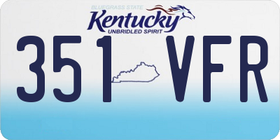 KY license plate 351VFR