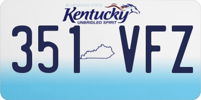 KY license plate 351VFZ