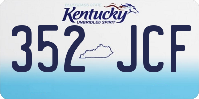 KY license plate 352JCF