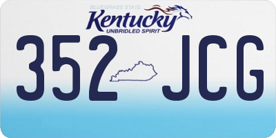 KY license plate 352JCG