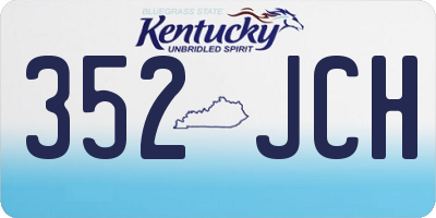 KY license plate 352JCH