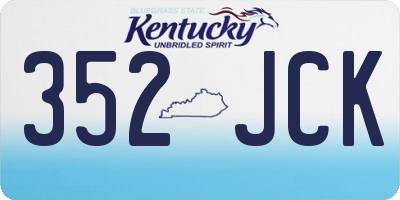 KY license plate 352JCK