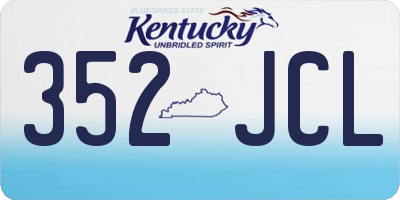 KY license plate 352JCL