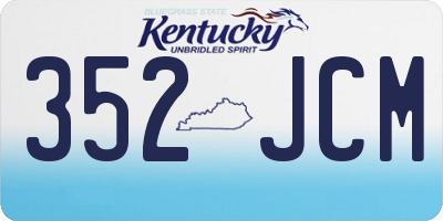 KY license plate 352JCM