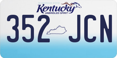 KY license plate 352JCN