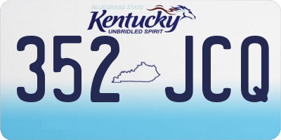 KY license plate 352JCQ