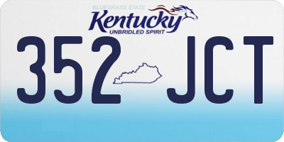 KY license plate 352JCT