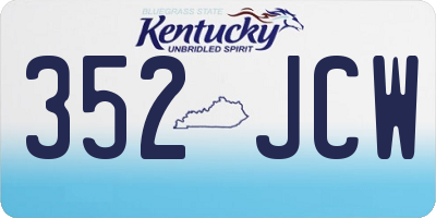 KY license plate 352JCW
