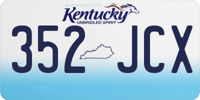 KY license plate 352JCX