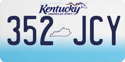 KY license plate 352JCY