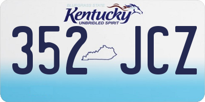 KY license plate 352JCZ