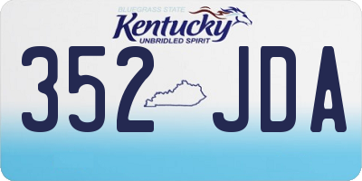 KY license plate 352JDA