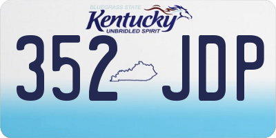 KY license plate 352JDP