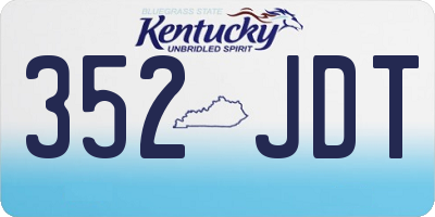 KY license plate 352JDT