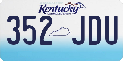 KY license plate 352JDU