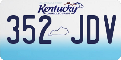 KY license plate 352JDV