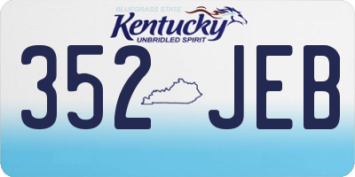 KY license plate 352JEB
