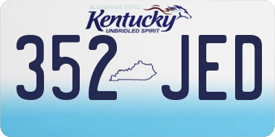 KY license plate 352JED