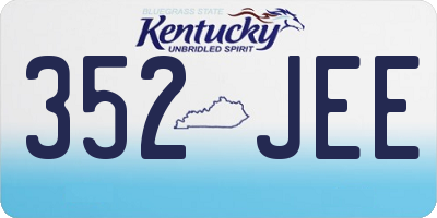 KY license plate 352JEE