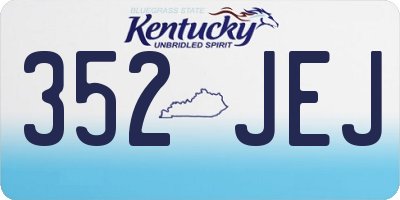KY license plate 352JEJ