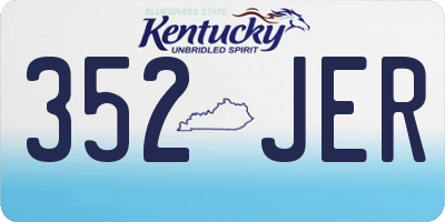 KY license plate 352JER