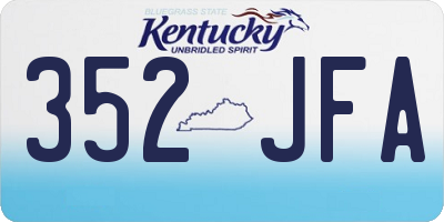 KY license plate 352JFA